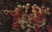 Lucas Cranach Details of The Stag Hunt painting